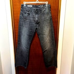Men's GAP 1969 Gray Washed Jeans Size 34x32